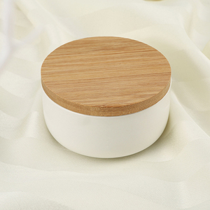 Portavelas de porcelana blanca para decoración del hogar, portavelas vacío con tapa - Product Image 5