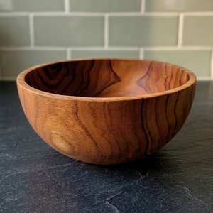 Grandes coupelles décoratives en bois pour salade, écologiques, de qualité alimentaire, vaisselle de fête, décoration intérieure, design vintage, compatibles lave-vaisselle - Product Image 1