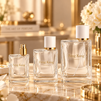 Flacon de parfum en verre transparent avec pompe à vaporisation fine, format voyage, contenant cosmétique