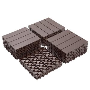 Baldosas de <span class=keywords><strong>PVC</strong></span> con cubierta entrelazada, <span class=keywords><strong>suelo</strong></span> de plástico para exteriores autoinstalable, antideslizante, impermeable para balcón, renovación de patio - Product Image 5