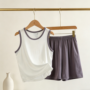 Vêtements d'intérieur pour enfants, ensembles pour garçons et filles, pyjamas pour bébés, vêtements climatisés, shorts à manches courtes - Product Image 1