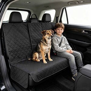 Housse de siège de voiture pour chien à fond rigide, antidérapante, imperméable, type hamac, pour protection de la banquette arrière - Product Image 2