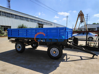 Remorque agricole multifonctionnelle à double essieu, remorque à benne basculante utilisée pour le transport de produits agricoles