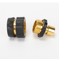 Robinet de style américain de 3/4 pouces, connecteur d'eau de 1/2 pouce, pistolet à eau en alliage d'aluminium pour lavage de voiture, tuyau d'arrosage de jardin à connexion rapide