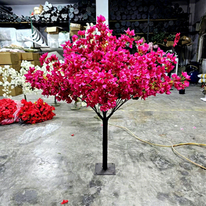 EG-WD99-1 fiori rosa bouganville artificiali albero seta in fibra di vetro finta bouganville con fiori rosa realistici - Product Image 1