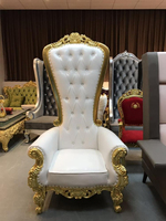 Chaise de salle à manger moderne de luxe en bois avec accoudoirs, revêtement en velours/PU, finition or/argent, garantie 3 ans - Meuble de style trône pour la maison