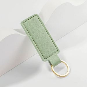 Wholesale Pu Leather Keychain Rectangular <b>Key</b> <b>Ring</b> Cute Charm for <b>Keys</b> Stylish Concise <b>Bag</b> Pendant Customizable Gift - Product Image 6