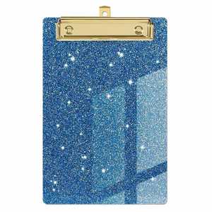 Portablocco in Acrilico Glitterato <span class=keywords><strong>con</strong></span> Morsetto in Metallo - Tavoletta Rigida per Scrittura e Porta Menu - Product Image 4