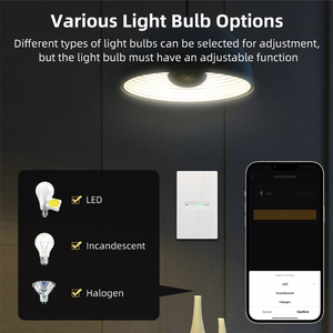 <span class=keywords><strong>Interrupteur</strong></span> intelligent WiFi LangYeao Tuya US avec <span class=keywords><strong>variateur</strong></span> de lumière, panneau tactile en verre coulissant, 150W LED, compatible avec Alexa, Google Home, Yandex Alice, minuterie - Product Image 4