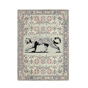 High Quality Handmade Cheetah Wool Area Rug Traditional Animal <b>Print</b> 100% Wool Carpet Wildlife Motif for Living Room <b>Bedroom</b> - Product Image 1