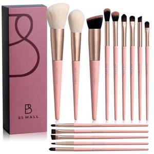 Ensemble de pinceaux de maquillage rose BS-MALL, 14 pièces, pinceaux personnalisés avec logo, ensemble cosmétique, cadeau pour femmes et filles, <span class=keywords><strong>kit</strong></span> de pinceaux de maquillage pour le visage - Product Image 1