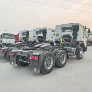 Usado howo trator caminhão 6x4 371 sinotruk reboque trator caminhão principais unidades para venda