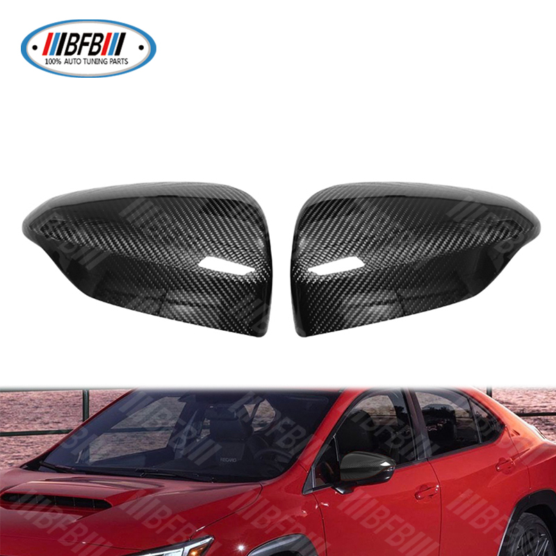 Full Dry Carbon Fiber Side Mirror Cover Caps For 2022-2025 Subaru WRX VB – Gloss Finish
