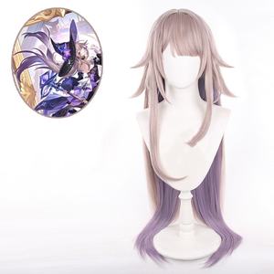 Vente en gros Honkai Star Rail the <span class=keywords><strong>Herta</strong></span> perruque Cosplay 110cm de long droit violet mixte synthétique Anime Halloween fête Cosplay perruque - Product Image 1