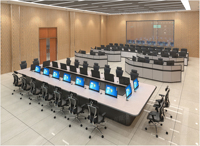 Consolas de sistemas de vigilancia para sala de control de ordenadores industriales, integrador de sistemas de seguridad, escritorio de centro de control, venta al por mayor, 2017