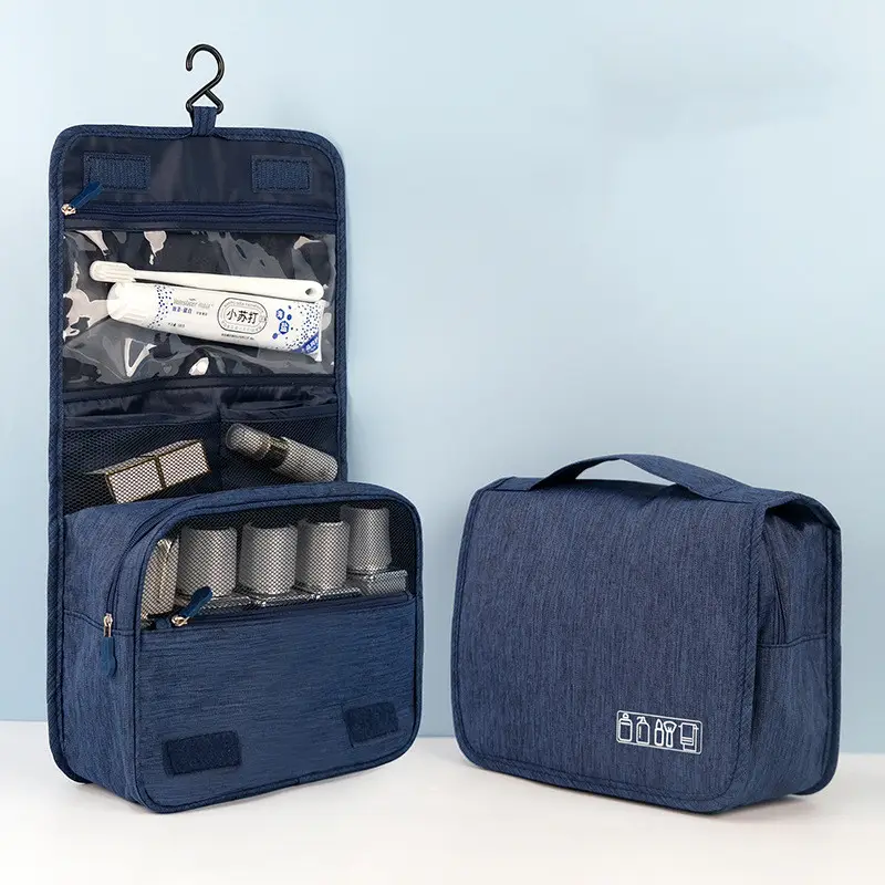 Özel baskılı beyaz PU + TPU pvc buzlu makyaj çantası dayanıklı su geçirmez pembe fanlar seyahat makyaj çantası