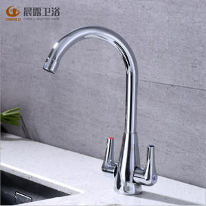 Grifo de Cocina Chenlu de 2 Manijas, Montado en el Encimera, con Válvula de Cerámica, Rotación de 360 Grados, Estilo Tradicional - Product Image 5