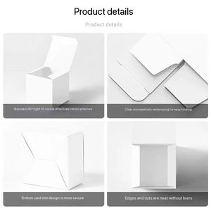 Cajas de Papel Kraft Blancas Duraderas con Experiencia Personalizada y Descuento por Tiempo Limitado para Regalos, Laminación Mate, Recubrimiento UV, Reciclables - Product Image 5