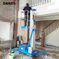 Plateforme d'accès pliable en aluminium à colonne unique, non électrique, personnalisable, 250 kg, certifiée CE/ISO, 3,5 m-8 m, pour propriétés