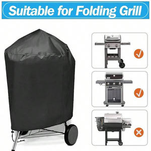 Housse de barbecue personnalisée Housse ronde étanche pour fumeur de bouilloire Housse de barbecue Housse de barbecue Grille en dôme anti-poussière Protection de jardin extérieure - Product Image 3