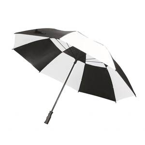 Parapluie de voyage automatique noir et blanc 8K semi-automatique pliable en 3 sections avec fonction d'ouverture automatique - Product Image 1
