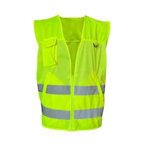 Rompi Keselamatan Visibilitas Tinggi Hi Vis ANSI Kelas 2, Dapat Disesuaikan, untuk Pengawas Lalu Lintas, Reflektif, Keamanan, 3 Kantong untuk Pekerja - Product Image 3