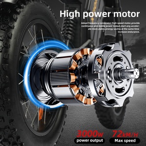 Livraison gratuite, moto tout-terrain électrique pour adultes, 60V 3000W, cadre en alliage, moto tout-terrain électrique de montagne - Product Image 3