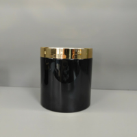 Récipient cosmétique en plastique PET de luxe à large bouche 300ml 10oz avec couvercle en or