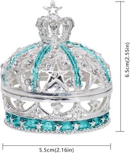 Figurine đính hộp pha lê Jeweled tráng men Nhẫn Chủ động vật hộp đồ trang sức - Product Image 2