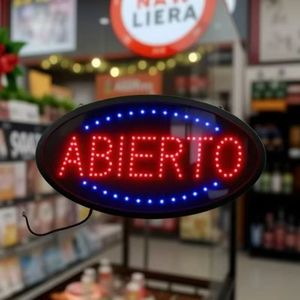 Rectangle Spanish open LED advertising billboard photo paper creative shape wall decoration <b>light</b> shop sign display <b>board</b> Custom - Product Image 2