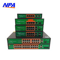 Commutateur Ethernet PoE ANPA AI 6 ports Gigabit 6KV protection foudre 4GE+1GE+1SFP RJ45 Watchdog 12Gbps 60W QoS pour caméra IP CCTV