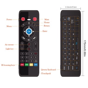 Souris volante 2,4G tactile intégrale avec gyroscope, clavier à apprentissage IR, rétroéclairage 7 couleurs, télécommande Air Mouse pour Smart TV, Android Box, PC - Product Image 4