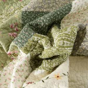 Juego de Ropa de Cama de Algodón Queen, Juego de Cubrecama con Diseño de Patchwork para Cama Queen Size con Fundas de Almohada - Product Image 4