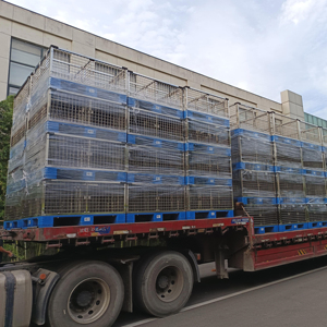 Trường hợp Carter OEM nhiệm vụ nặng nề có thể tháo rời dây thép không gỉ lưới Pallet lồng <span class=keywords><strong>Stackable</strong></span> 4 kho cao kim loại lưu trữ doanh thu - Product Image 4