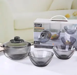Glazen Bakvormen Pot Kookgerei Braadpan Helder Glas Kookpot Set Op Maat Gemaakte Glazen Braadpan Afkooksel Met Deksel