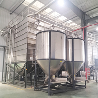 500KG verticale frullatore Silo serbatoio di miscelazione di plastica macchina miscelatore a Pellet con asciugatura e riscaldamento