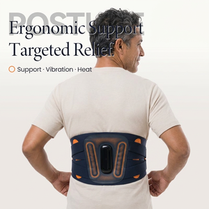 Ceinture de massage lombaire à lumière rouge facile à utiliser, double zone, simule le massage manuel pour les seniors, entretien quotidien de la taille - Product Image 1