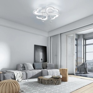 Modern LED <b>Ceiling</b> <b>Light</b> Four Headed Flower <b>Ceiling</b> <b>Light</b> Fixture with Crystal <b>Remote</b> <b>Control</b> Indoor Household <b>Light</b> Decoration - Product Image 5