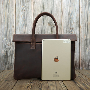 <span class=keywords><strong>2025</strong></span> Mới Kinh Doanh Thiết Kế Máy Tính Túi Cổ Điển Điên Ngựa Da Chính Hãng Túi Xách Không Thấm Nước Cặp Cho Nam Giới - Product Image 3