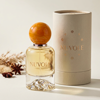Flacon de parfum de luxe de bonne qualité, 50 ml, flacon de parfum rond en verre transparent, 30 ml, vide, flacon de parfum de 100 ml avec emballage en boîte