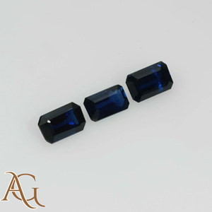 Saphir bleu naturel, forme octogonale, émeraude, rectangle, facetté, pierre précieuse en vrac pour bijoux, certifié - Product Image 3