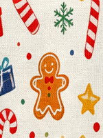 Cárdigan Navideño con Diseño de Hombre de Jengibre para Mujer, Tejido por Computadora, con Transferencia Térmica, Personalizado para Uso Diario Informal y Festivo