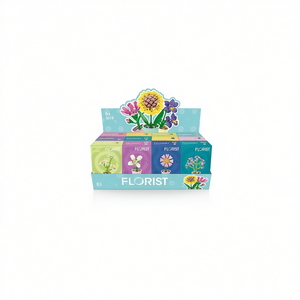 Juego de bloques de construcción Serie Plantas, mini macetas para niños mayores de 6 años, juguete educativo, set de regalo - Product Image 1