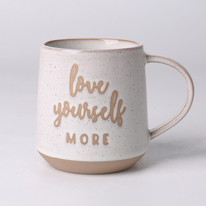 Hualian 15OZ cốc trong phản ứng men với sáp chữ Hạnh Phúc thiết lập của 4 - Product Image 3