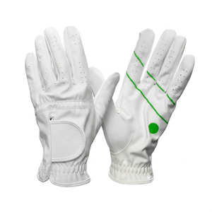 Gants de golf blancs en microfibre respirants, légers, antidérapants, à doigts entiers avec fentes, sangle de poignet réglable, compatibles écran tactile, pour le sport - Product Image 5