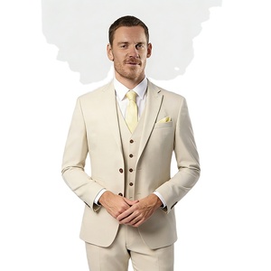 Costumes italiens pour hommes grandes tailles, coupe ajustée, ensemble 3 pièces, costume formel d'affaires, blazer, gilet, pantalon, costumes en tissu peigné pour hommes - Product Image 1