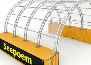 Abri à double treillis <span class=keywords><strong>pour</strong></span> conteneur maritime de 40 pieds, kits d'abri à dôme <span class=keywords><strong>pour</strong></span> toit de conteneur, conteneur de 80 pieds - Product Image 3