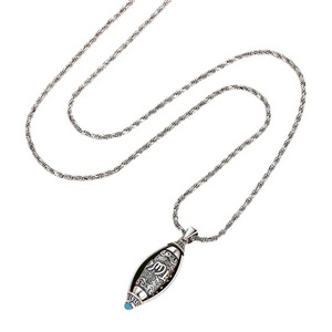 Il trasferimento retrò degli uomini attira la collana di buona fortuna che ruota sei personaggi verità che gira il cilindro Sutra tubo collana pendente - Product Image 5