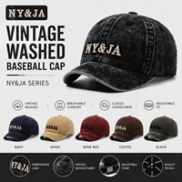 Casquette de baseball délavée à imprimé lettres rétro américain, à visière courte, nouvelle casquette décontractée de printemps pour homme, protection solaire, style bec de canard