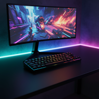 Nouveau clavier de jeu USB 2.0 à 104 touches rétroéclairé par LED pour ordinateur portable et de bureau à domicile, 3 touches